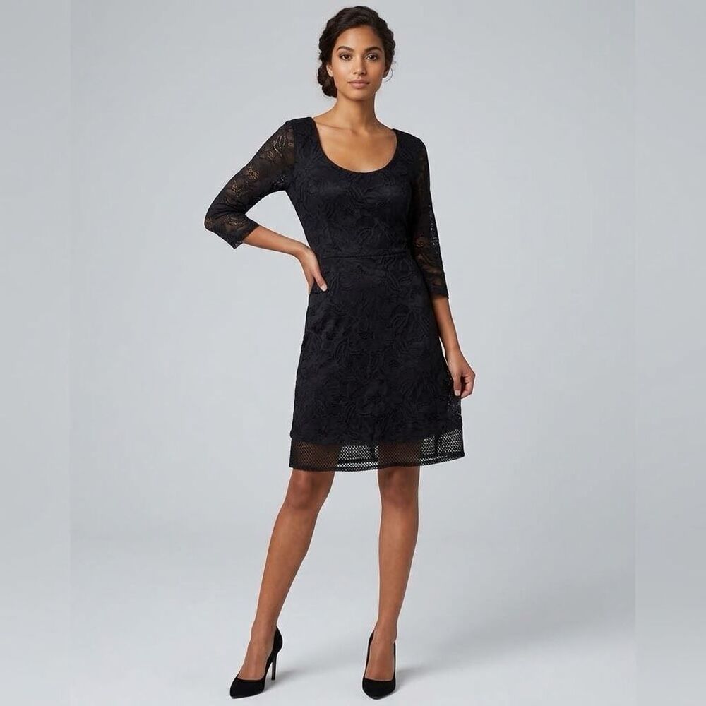 Lane Bryant size 16 black lace dress.
